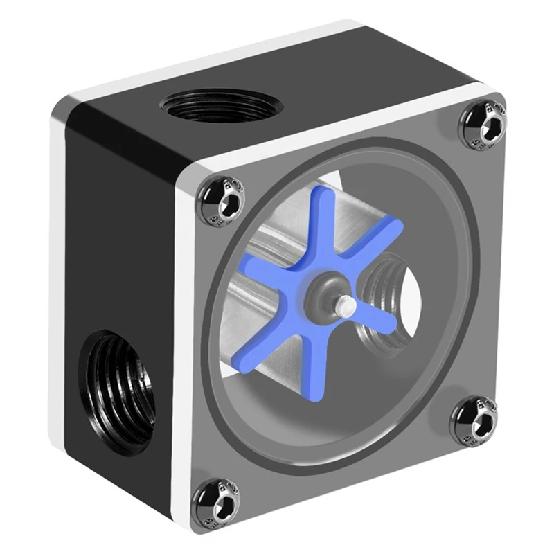 Flow Meter Indicator G1/4 Threaded 6 Impeller 3 Ways for Pc Computer Water Cooling System | Компьютеры и офис