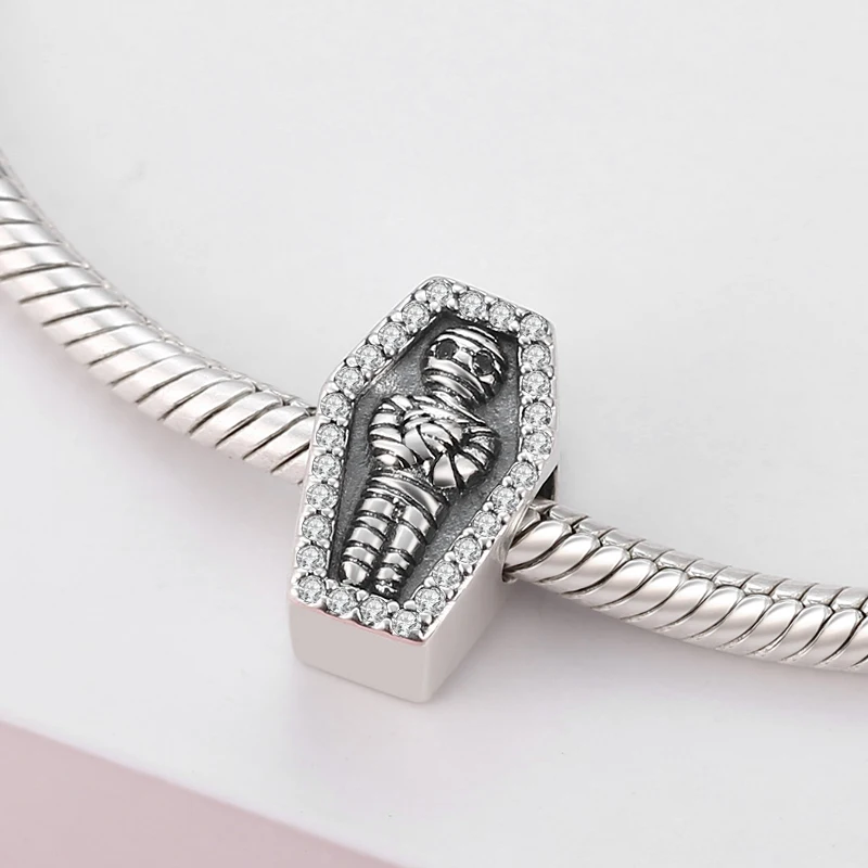 Серия египетской культуры 925 серебро Мумия и тотем изящные бусины для