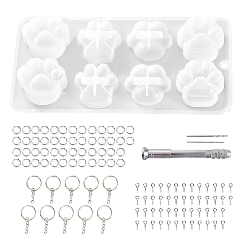 

1 Set Dogs Bear Animal Paws Epoxy Resin Mold Jewelry Pendant Silicone Mould DIY Crafts Necklace Pendant Earrings Casting Tools