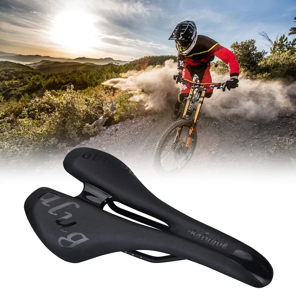 

BALUGOE PU Leather Soft Bicycle MTB Saddle Cushion Bicycle Ultra-Light Saddle MTB Road Mountain Bike Cushion Seat Cushion 2021