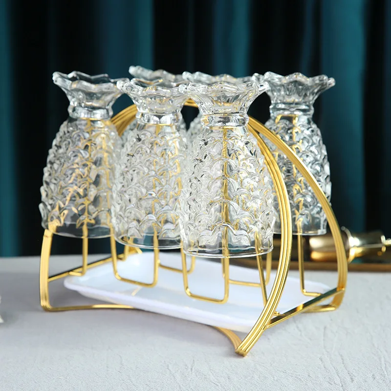 

Golden arched cup holder Arched water cup holder Inverted, draining cup holder