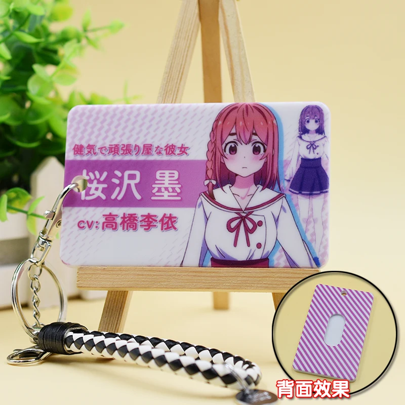 Anime Rent A Girlfriend Mizuhara Chizuru ABS Student ID Bus Bank Card Holder Keychain Case Cover Pendant Toy Cosplay |