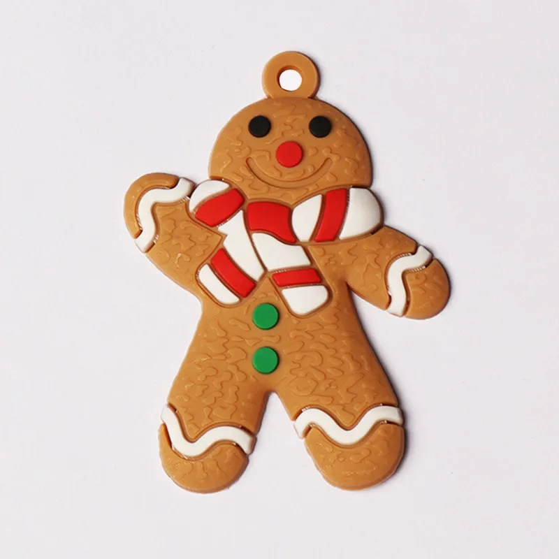 6Pcs Mini Gingerbread Man Christmas Decorations for Home Ornaments Snowman Chrismas Tree Pendant Decoration New Year Noel Decor images - 6