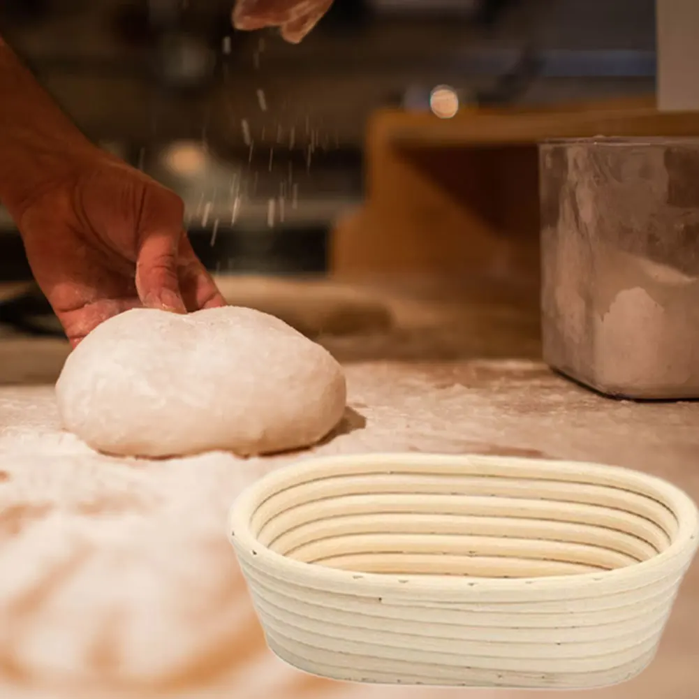 6PCS Oval Dough Banneton Brotform Dougn Rattan Bread Proofing Proving Baskets Fermentation Wicker Basket Kitchen Supplies | Дом и сад