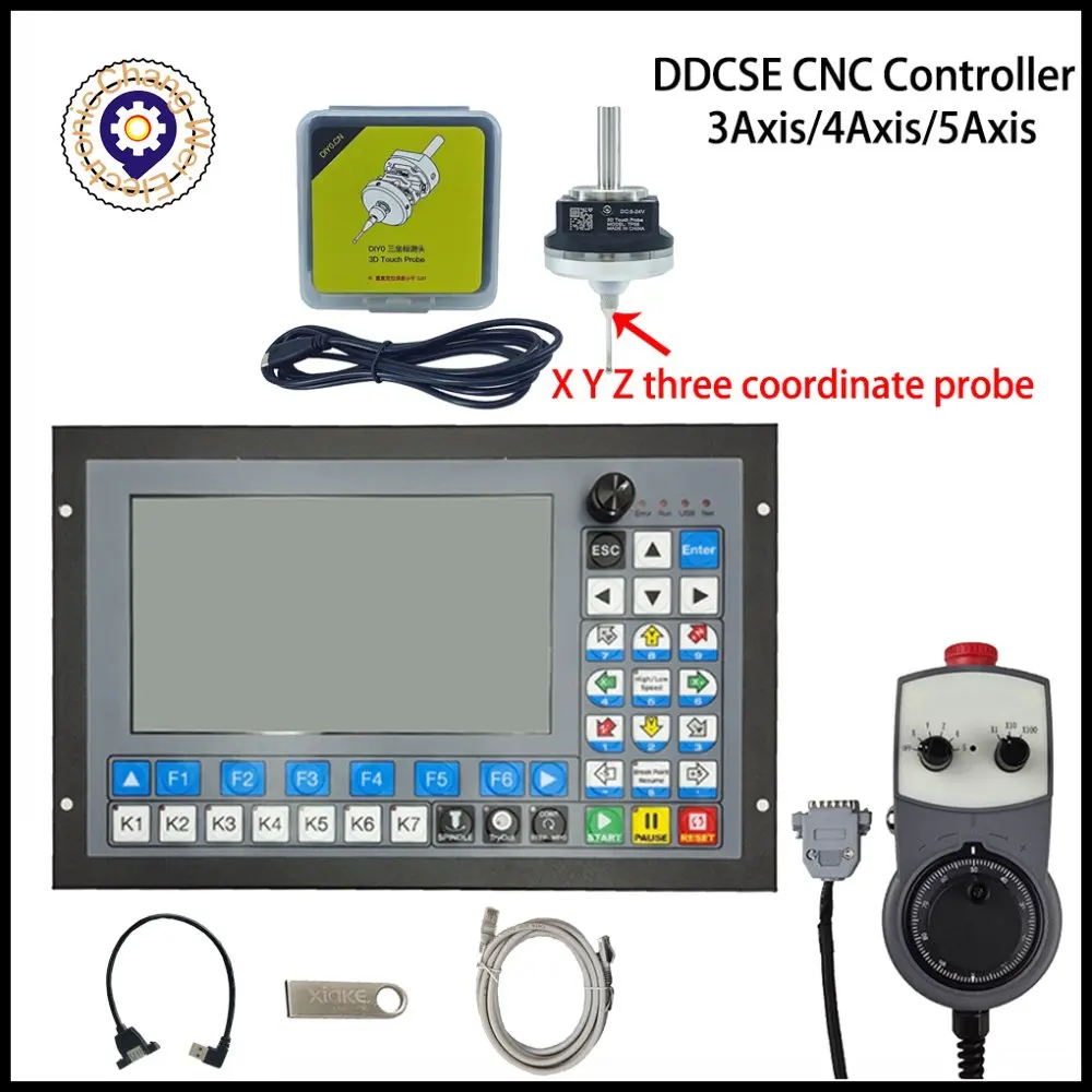 

Автономный контроллер с ЧПУ Φ, DDCSV3.1 DDCS-EXPERT Support 3/4/5 Axis 1MHz ATC G-Code Wifi + V5 anti-roll 3D probe edge