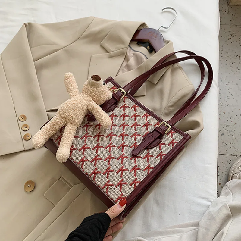 

Women Handbags Female Letter Shoulder Bag Designer Luxury Lady Tote Large Capacity Zipper Casual Autumn Winter Shoulder Bag