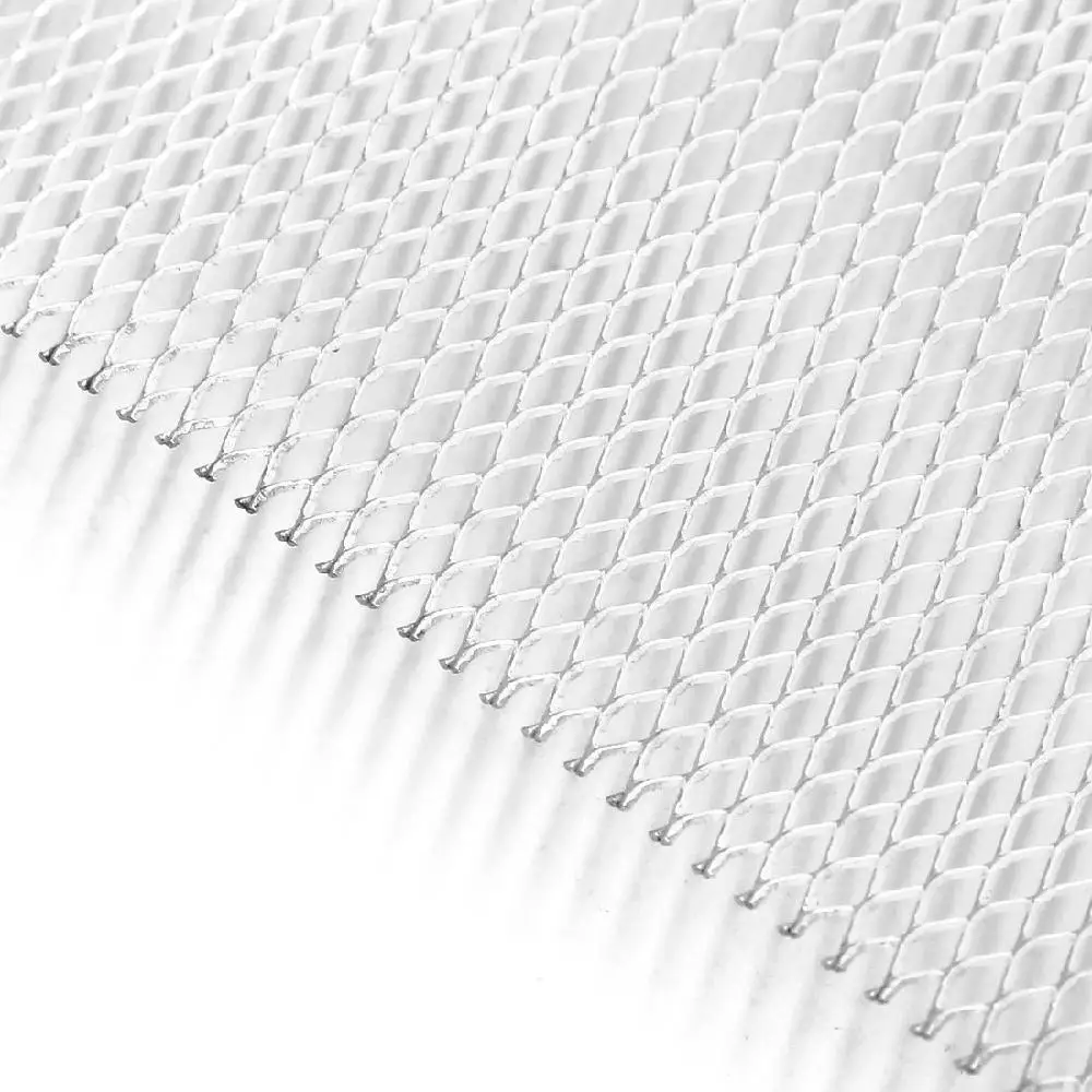 Автомобильный Серебряный тональный алюминиевый сплав 3X6 мм ромбовидная решетка