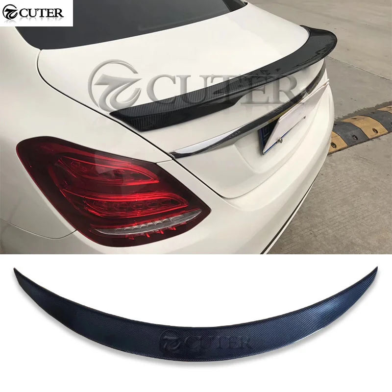 W205 седан задние крылья из углеродного волокна спойлер для багажника Mercedes-benz C300 C180