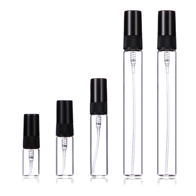 

10 Pcs 2ml/3ml/5ml/10ml Refillable Clear Mini Perfume Spray Bottles Atomizer Travel Glass Empty Perfume Dispenser