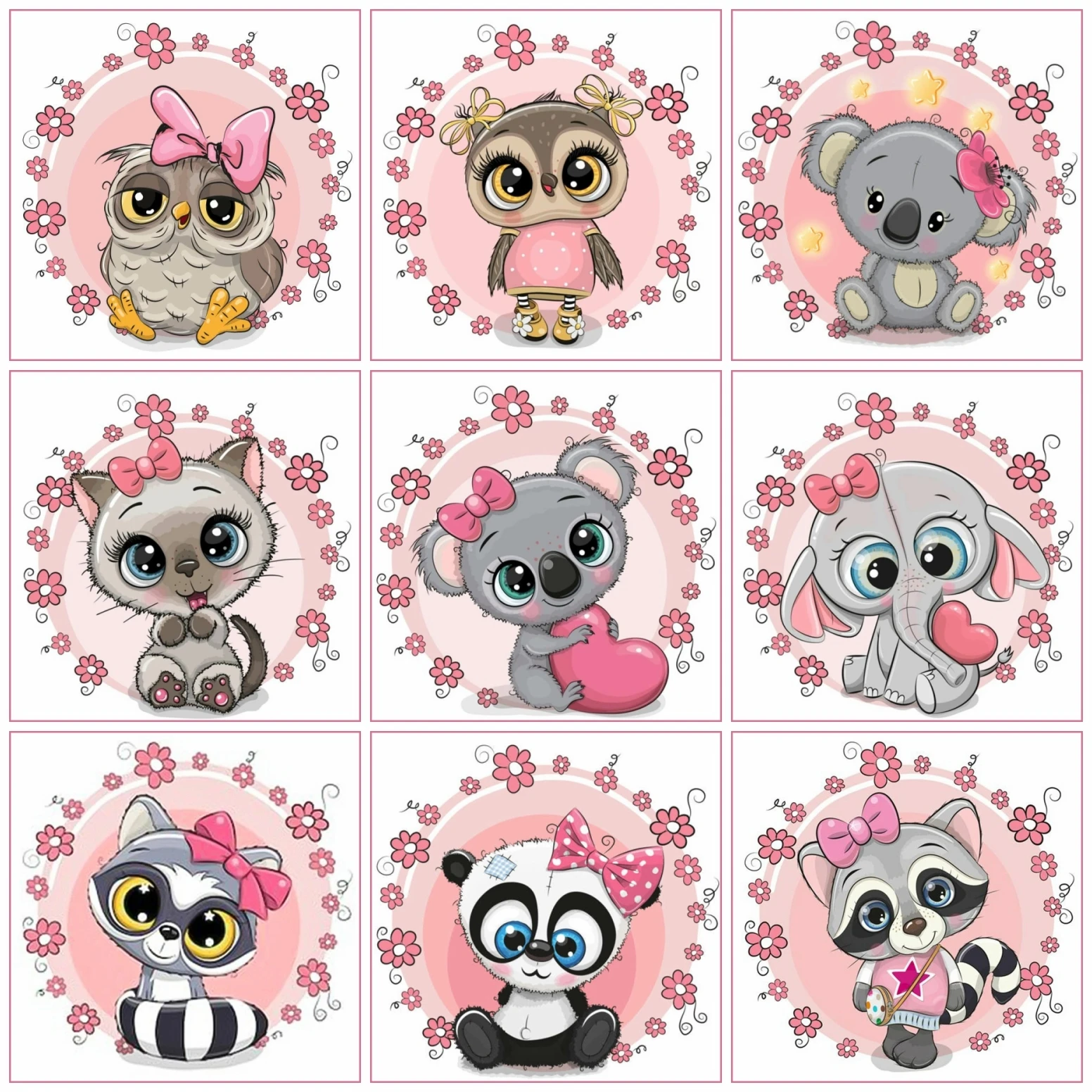 

Алмазная вышивка мультяшная Сова Слон мозаика полная алмазная живопись Животные вышивка крестиком стразы украшение для дома подарок