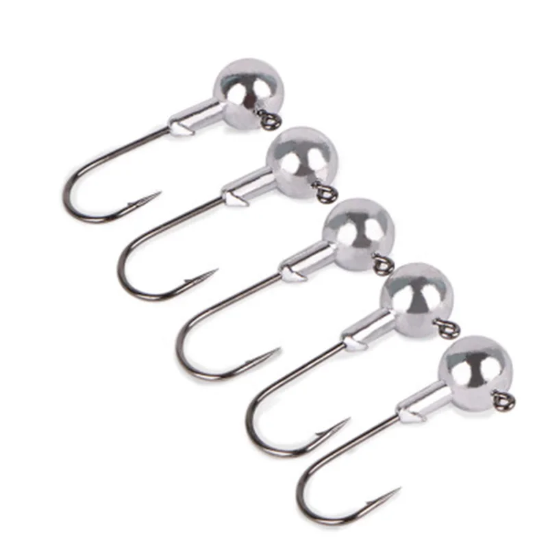 5PCS 2g 3.5g 5g 7g Fishing Hooks Crank Jig Head Fishhook Lead Lure Hard Baits Soft Worm Tackle Accessories | Спорт и развлечения