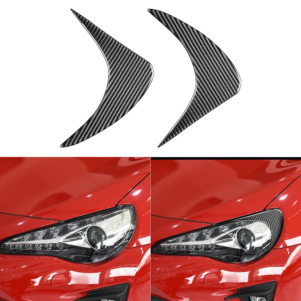 

Car Headlight Eyelids Stickers Auto Epoxy Carbon Fiber Headlight Eyebrow Stickers for Toyota GT 86 Subaru BRZ 12-16