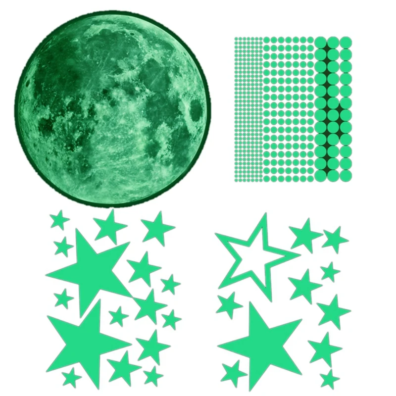 

Светиться в темноте, 435 штук люминесцентных Moon; Зимние детские носки со звездами, в крапинку, в наклейки на стену Люминесцентные наклейки на ...