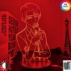 Аниме Фигурка Светодиодная светильник лампа манга атака на Титанов Леви Акерман Роза для детской спальни декоративная лампа кавайная лампа для декора комнаты