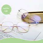 Очки в металлической оправе для мужчин и женщин, стильные очки для близорукости с защитой от синего излучения и излучения