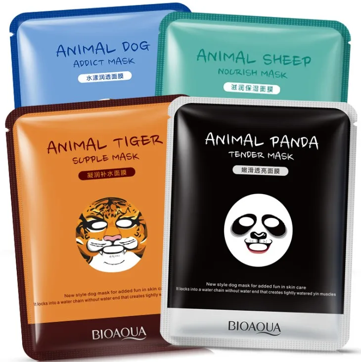 10 шт. питает масло-контроль изображения животных маска для лица лист увлажняющая