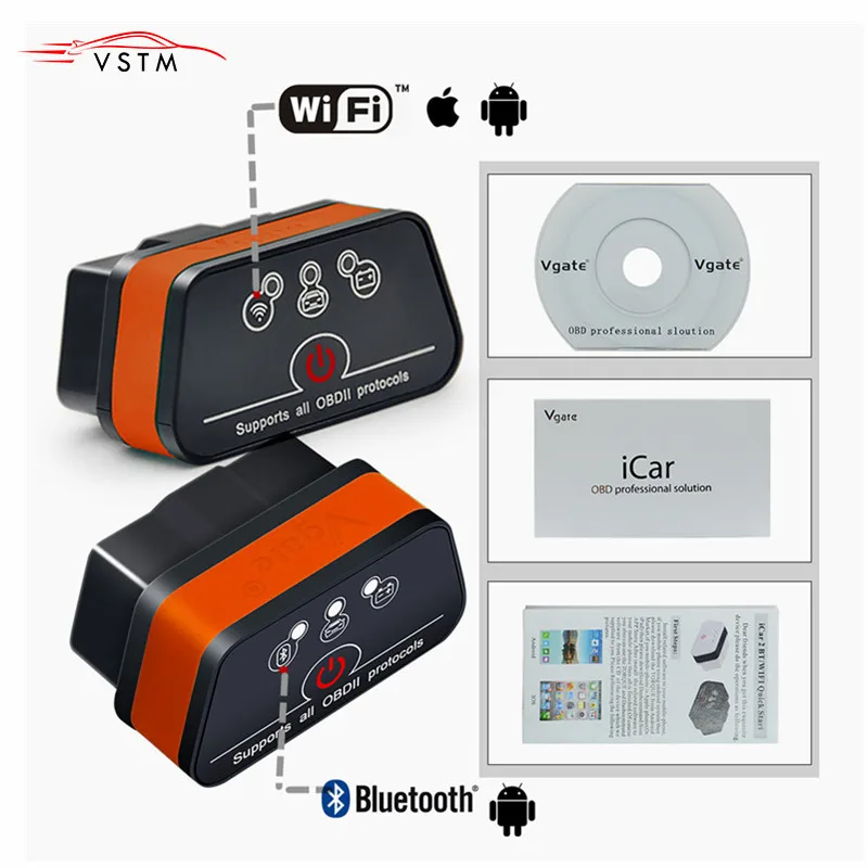 Считыватель кодов Vgate iCar 2 ELM327 Bluetooth/WI FI для Android/ПК 327 в|Диагностические сканеры