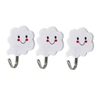 Настенный крючок для ключей 3 шт.компл. облако, самоклеящаяся дверь, держатель для полотенец, вешалка для одежды, вешалка для подвешивания кухонных крючков, Домашний Органайзер