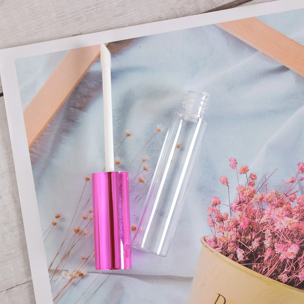 

5pcs 10ml Empty Lip Gloss Tubes Clear Lip Balm Refillable Bottle Plastic Cosmetic Jars Travel Use Cosmetic Container Makeup Tool