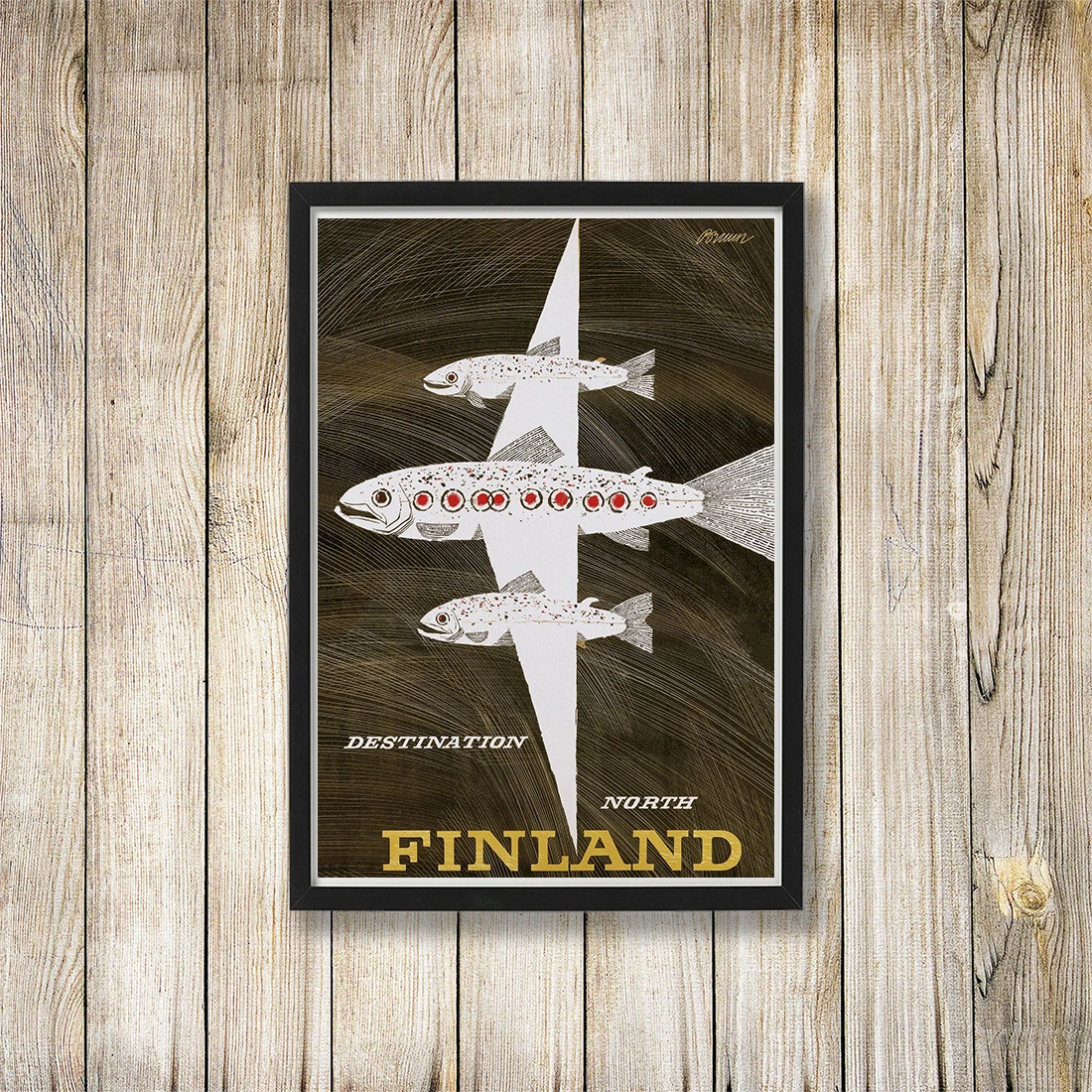 Ретро путешествия плакаты Finnair финская авиакомпания холст живопись старинный крафт детский плакат классические настенные художественные наклейки для детской