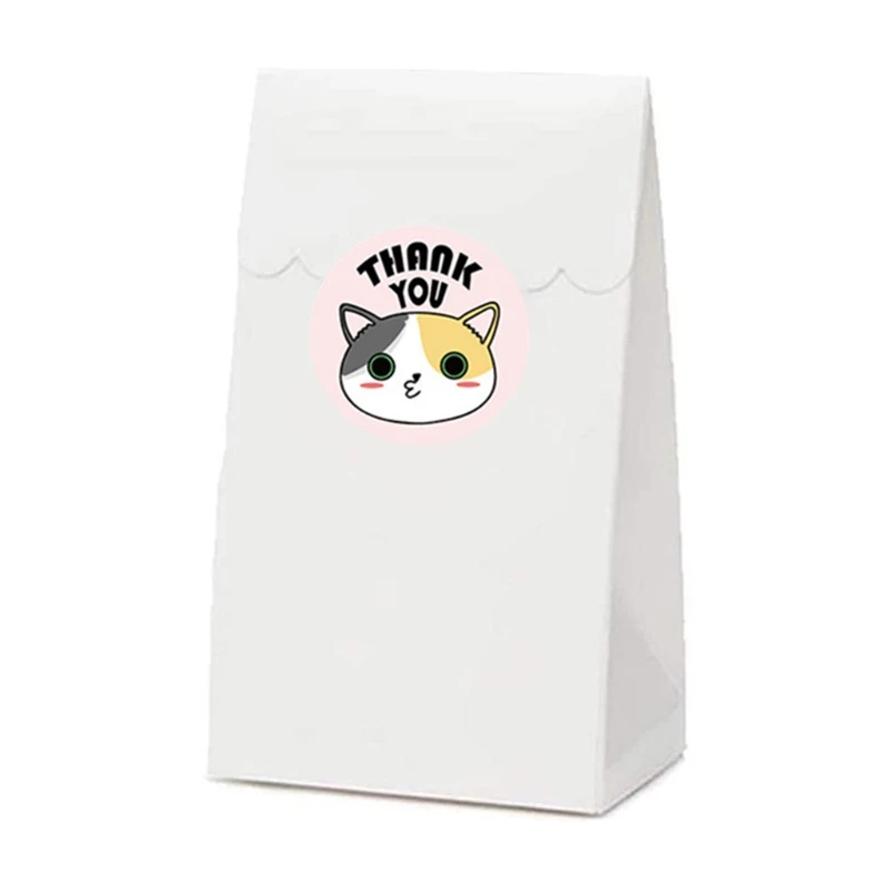 

Classic Round Cartoon Kitten Stickers 500pcs/Roll Cute Round Label Sticker Ideal for Gift Box Gift Bag Card Drop shipping
