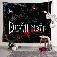 custom death note tapestry home living room decor wall party aesthetic hanging tapestries blanket for bedroom 1 12 1 20