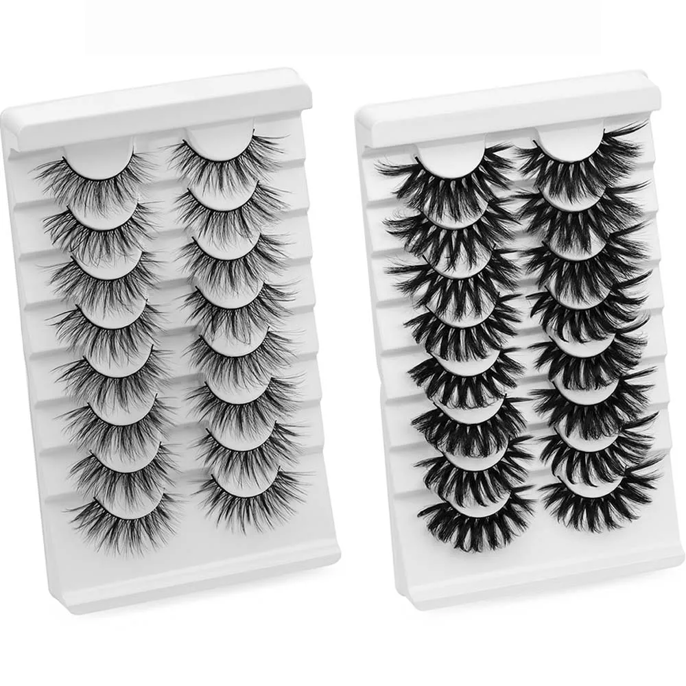 8 пар 3D накладные ресницы из норкового волоса объемные пушистые Густые