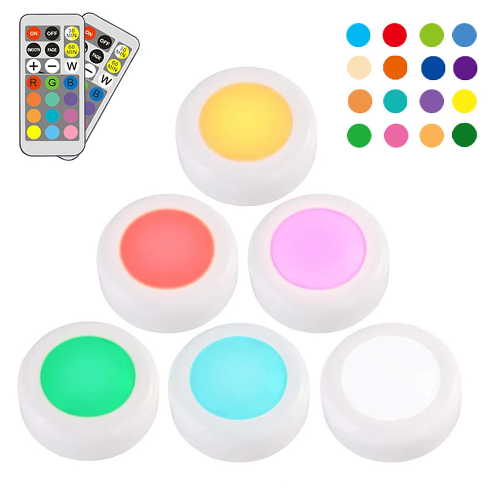 Сенсорный светодиодный светильник для шкафа с аккумулятором RGB цветной