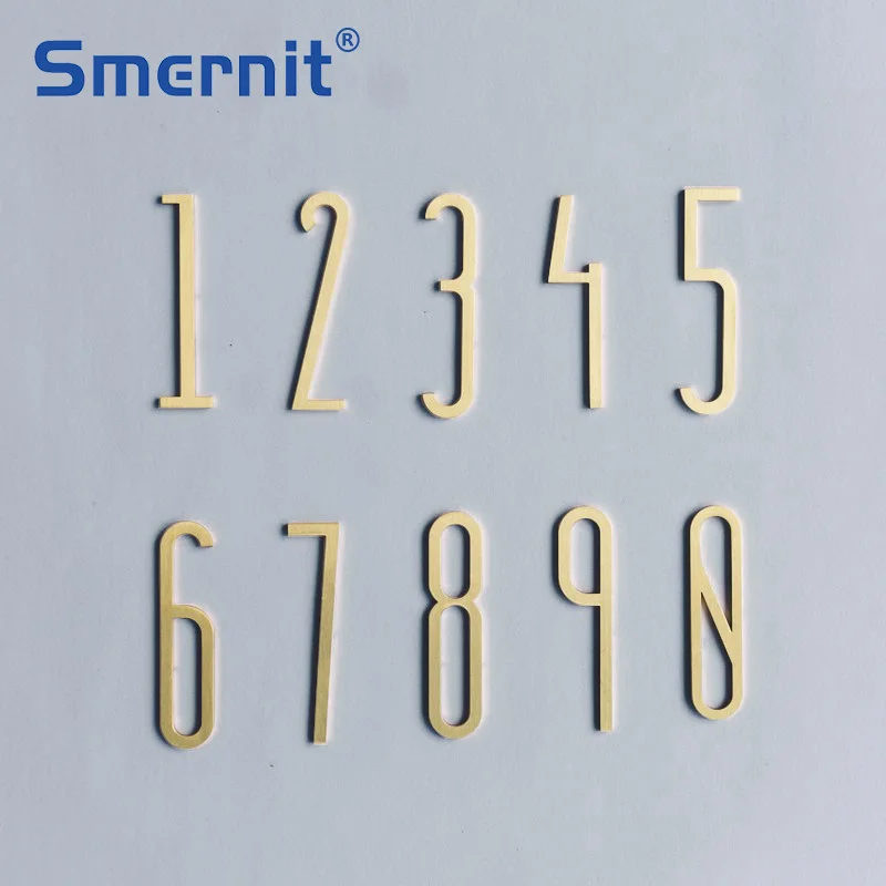 7 см латунный номер дома отель офис двери адрес для цифровой наружный знак