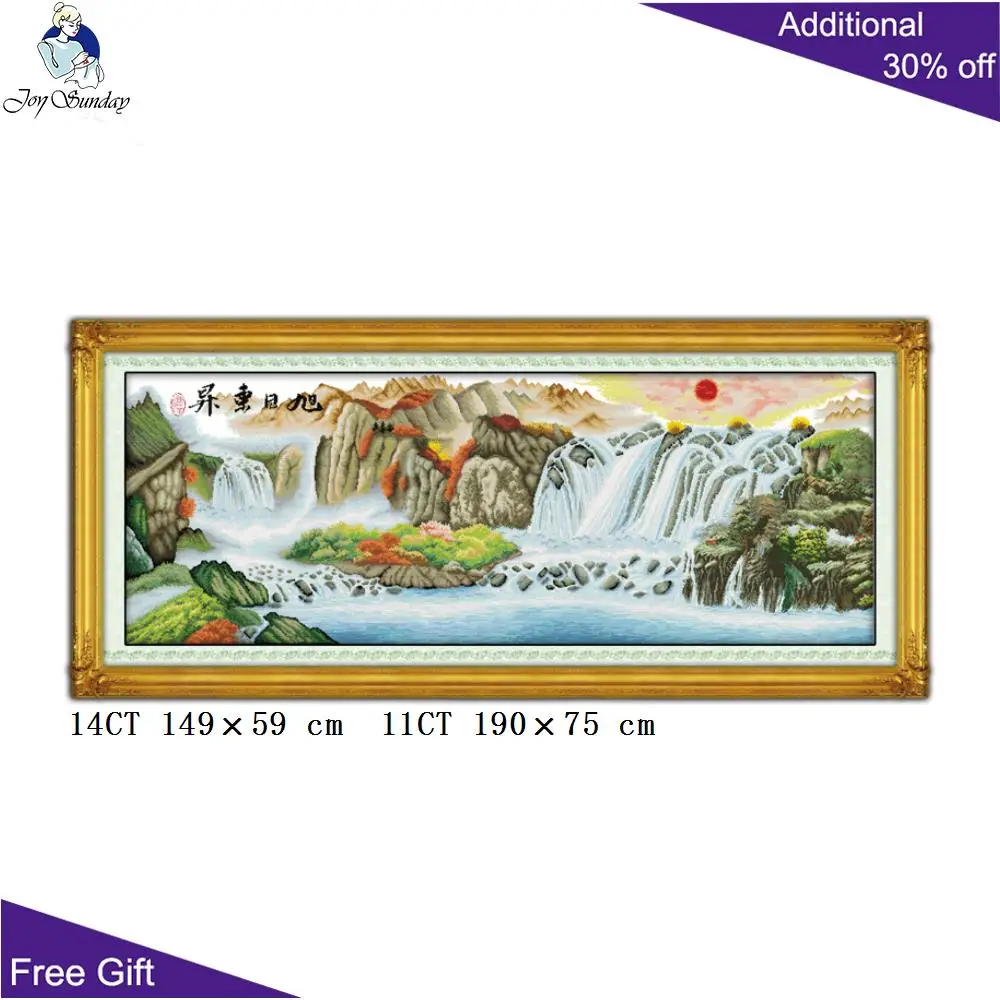 Радость воскресенье китайская Великолепная река Гора домашний декор F005(1)(2)(3)(4)
