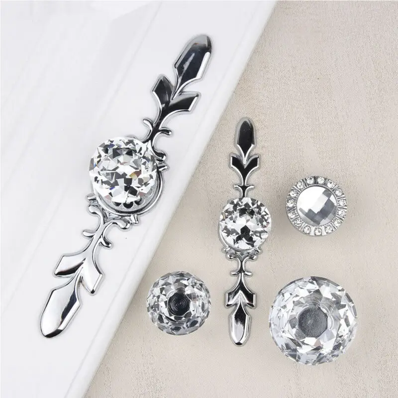 Лидер продаж роскошные ручки для шкафа со стразами коробки обуви двери