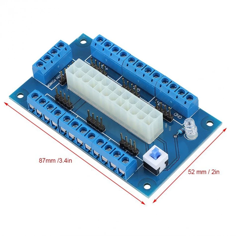 24/20 Pin Atx Power Supply Bench Top Breakout Board Module Adapter for Computer Pc | Электроника