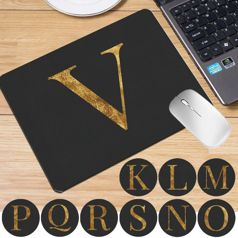 Waterproof Mouse Pad Universal 25x21cm Used for Laptop/PC Leather Computer Mousepad Letter Pattern Mat Pad for Mouse Mice Office