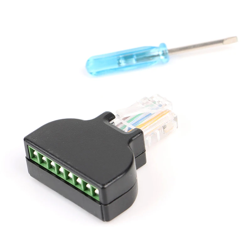 

RJ45 Ethernet Женский «мама» к 8 Pin типа «Винтовые клеммы разъема Мужской до 8 контактный терминал AV адаптер блока кабельного для видеонаблюдения ш...
