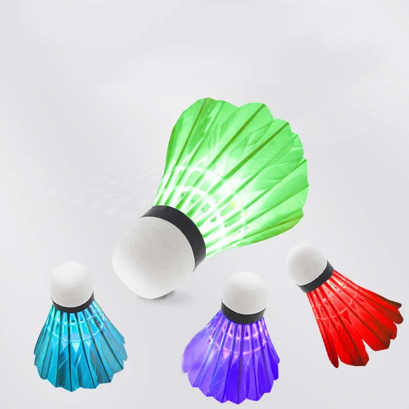 

New Badminton Sports Light Nylon Goose Feather Material Household Outdoor Night Sports Luminous LED Light