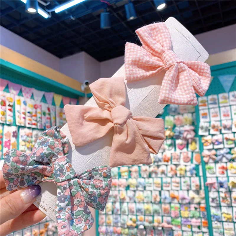 3 шт./компл. детские заколки для волос с цветочным принтом Детская шпилька в