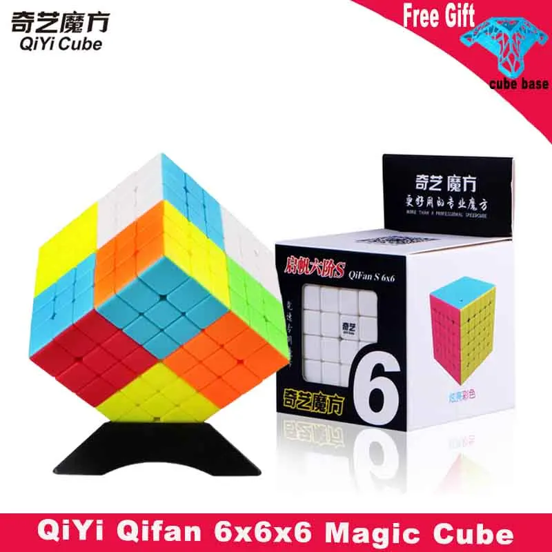 

QiYi Qifan, волшебный скоростной куб, без наклеек, 6x6x6, черный пазл для соревнований, 6x6, Обучающие игрушки, обучающие игрушки для детей, подарок