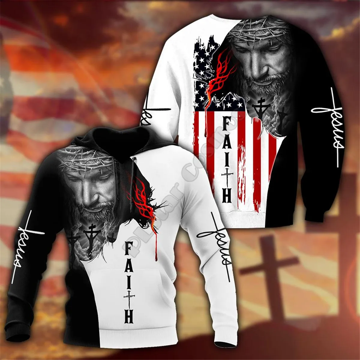 

Christian Jesus 3D All Over printed Hoodies Sweatshirt zipper hoodies women For men Pullover Cosplay Costumes 11