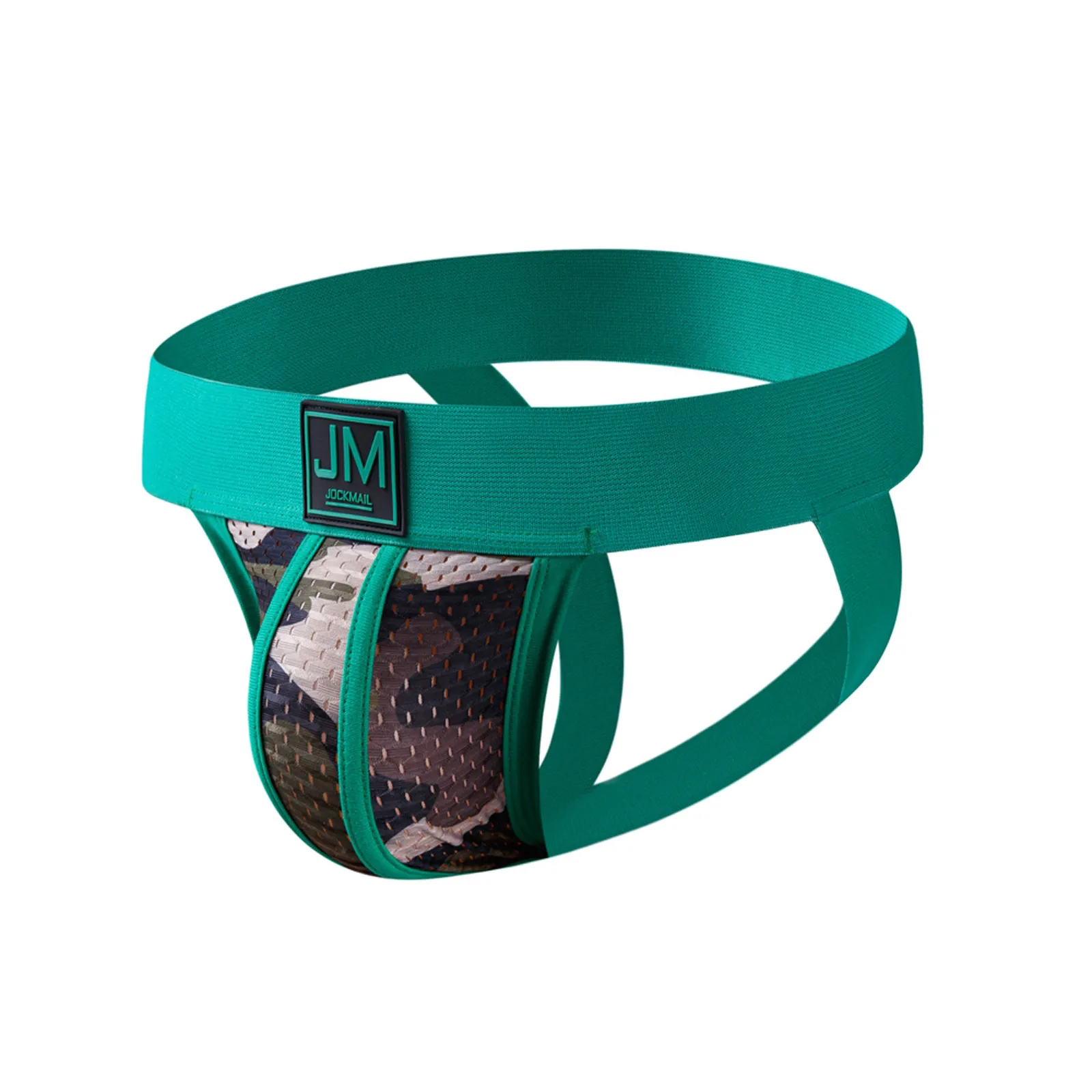 Мужские трусы бикини из сетчатой ткани черные камуфляжные в сетку с двойными