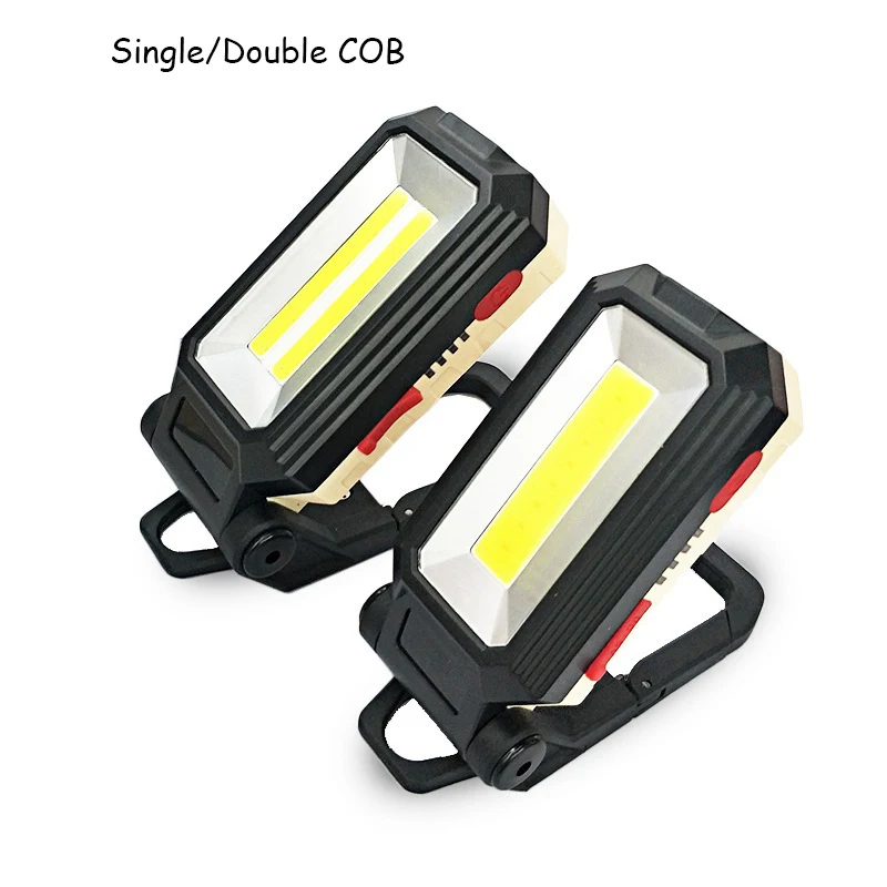 

Одиночный/двойной Рабочий светильник COB, сильный светильник, зарядка через USB, сильный магнитный многофункциональный портативный светодиод...