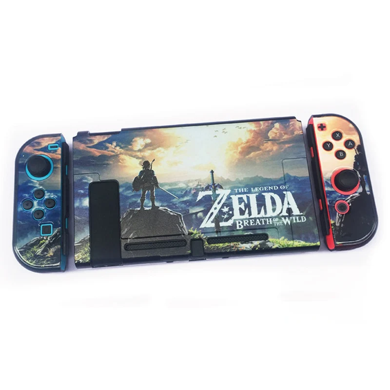Nintendo Switch с цветным рисунком, жеская защитка закрепляемые Крышка корпуса чехол для Nintend NS консолью коммутатора& Joy-Con для Nintendo Switch - Цвет: A002