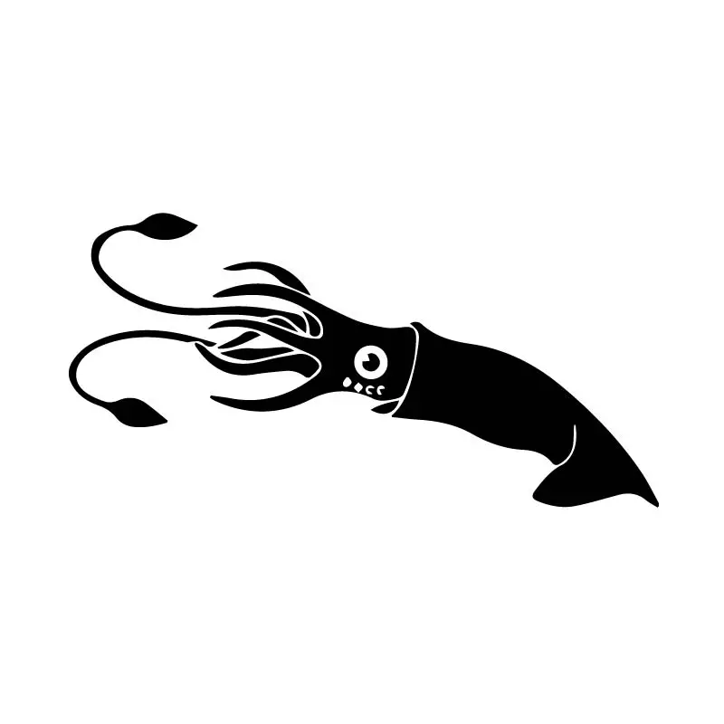 

Car Stickers Funny Squid Decals Family Car Doors Stylish PVC Water and Sun Protection Black/silver 7CM*14CM