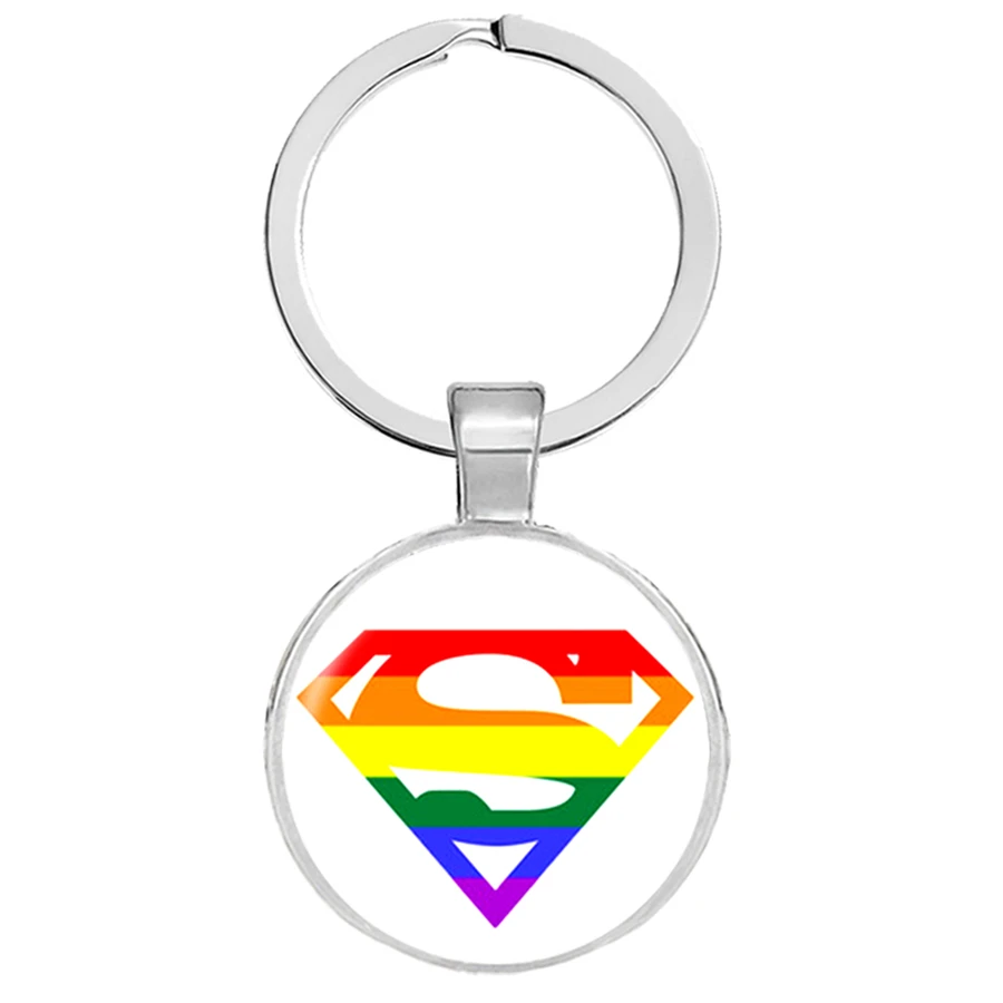 Брелок с изображением ЛГБТ-радуги брелок для ключей геев ЛГБТ Радужный Флаг Би