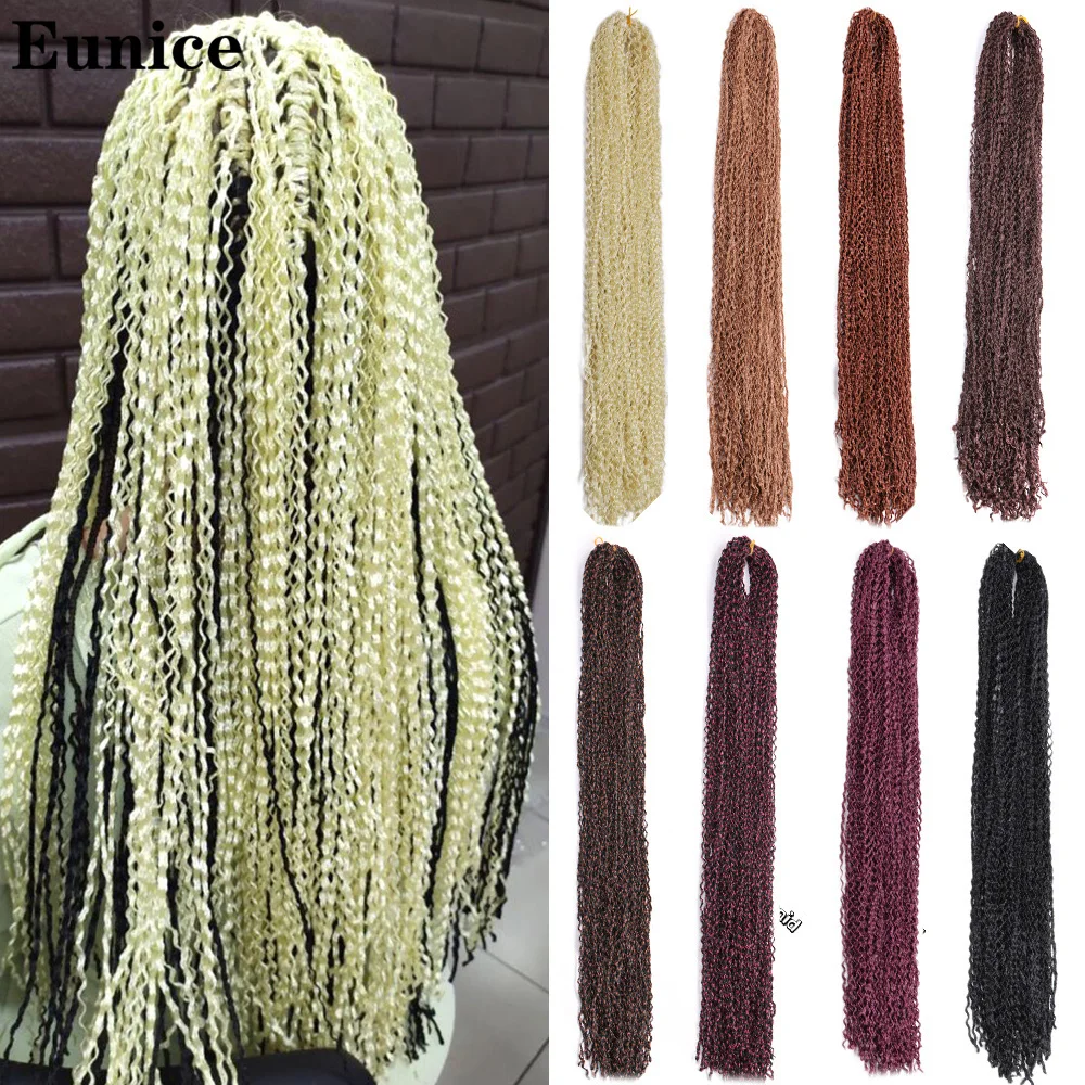 

Long Synthetic Crochet Box Braids Thin Twist Zizi Braid Brown Gray Pink Blue Purple Burgundy Hair Extensions 25-32roots/pack