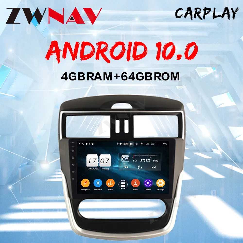 Автомобильный dvd плеер Android 10 аудиоплеер для Nissan Tiida Versa AT 2011 2017gps мультимедийный