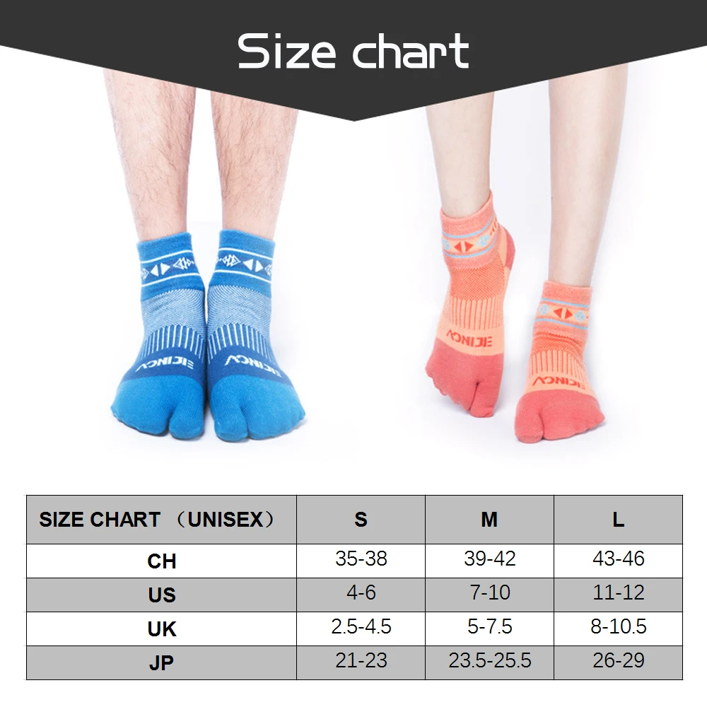 

2 Pairs Big Toe Cotton Socks Sports Athletic Fitness Socks Anti-skid Outdoor Breathable Quick Dry Socks