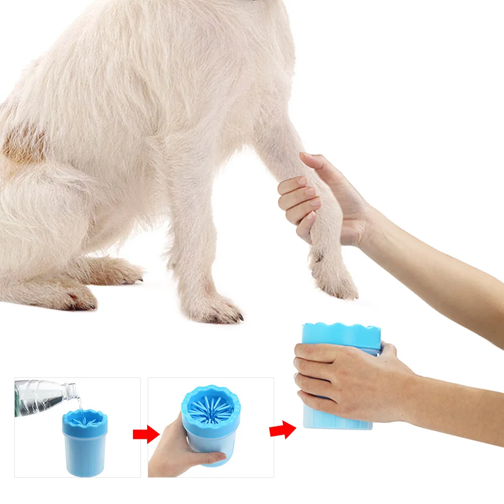 

Pet Foot Cup Dog Paw Cleaning Cup Soft Silicone Comb Soft Silicone Portable Cleaning Brush Cat Foot Pet Cleaning Supplies