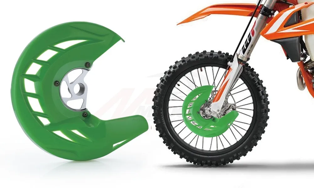 Green Диск переднего тормоза мотоцикла Ротор гвардии крепящийся кожух для KTM 125 150 200 250 300 400 450 525 530 SX SXF XC XCF EXCF 2003 - Цвет: Green