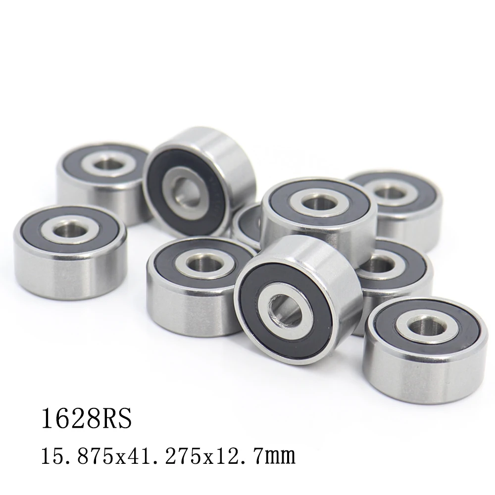 

1628 2RS ABEC-1 (10PCS) 5/8"x1 5/8"x1/2" inch Ball Bearings 15.875mm x 41.275mm x 12.7mm 1628RS