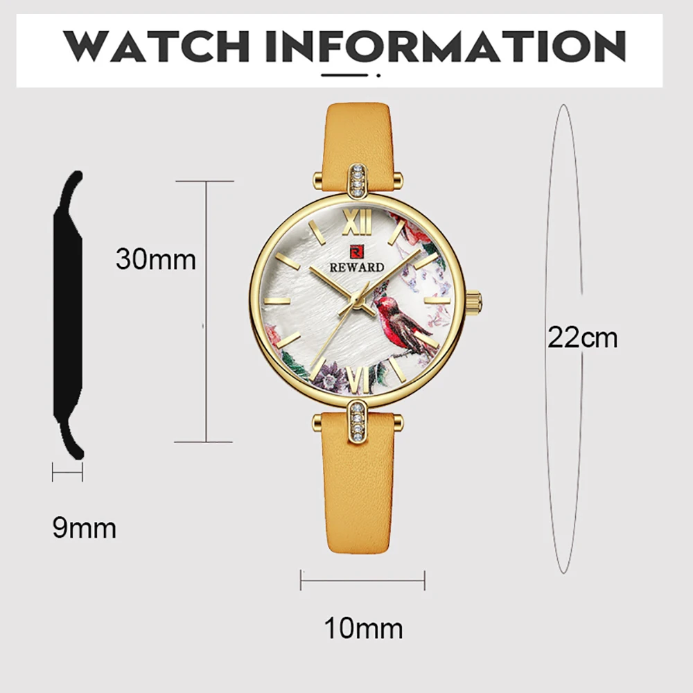 Часы наручные Relogios женские кварцевые водонепроницаемые с ремешком из